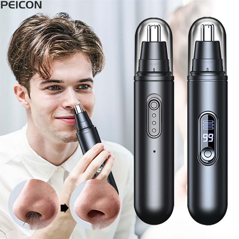 Nose Hair Trimmer - เครื่องตัดขนจมูกสำหรับผู้ชาย เครื่องกำจัดขนจมูกไฟฟ้า เครื่องตัดขนจมูกและหูแบบพกพา ชาร์จ USB ได้