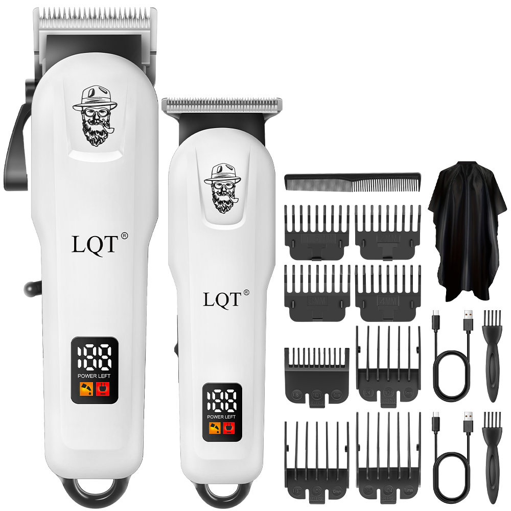 Men'S Grooming Set - เครื่องตัดผม LQT 2 ชิ้น, เครื่องตัดผมไฟฟ้าสำหรับผู้ชาย, ชุดตัดแต่งหนวดเครา,