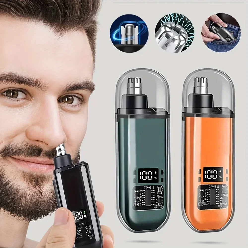 Nose Hair Trimmer - เครื่องตัดขนจมูกและหูแบบชาร์จ USB สำหรับผู้ชาย เครื่องตัดขนไฟฟ้า ชาร์จเร็ว เสียงเบา