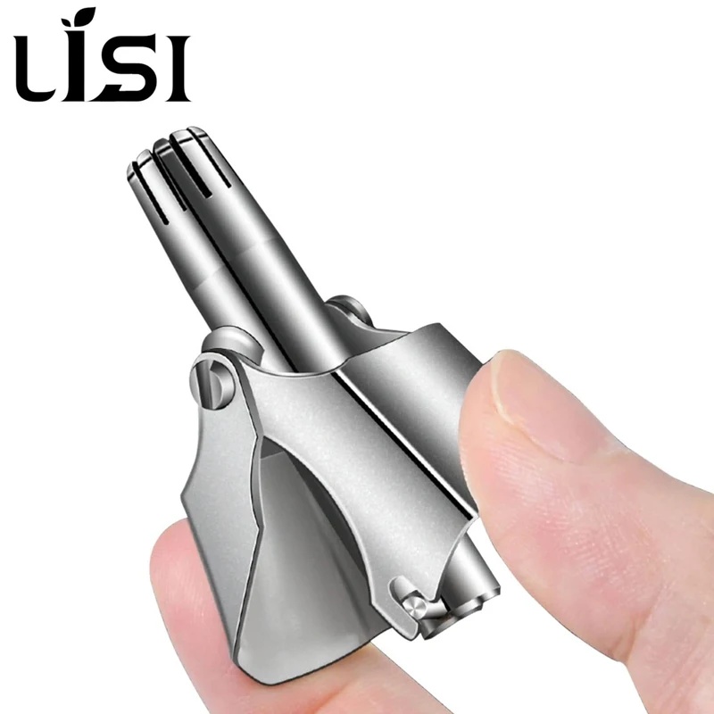 Men'S Grooming Razor - เครื่องตัดขนจมูกสำหรับผู้ชาย เครื่องโกนหนวดแบบแมนนวลสแตนเลส เหมาะสำหรับมีดโกนขนจมูก ล้างทำความสะอาดได้ เครื่องตัดขนหูแบบพกพา