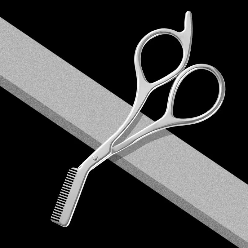 Men'S Grooming Eyebrow Trimming - กรรไกรตัดแต่งคิ้วสแตนเลสพร้อมหวี เครื่องมือดูแลขนบนใบหน้าสำหรับผู้ชายและผู้หญิง เครื่องมือดูแลผิวหน้าที่สมบูรณ์แบบ