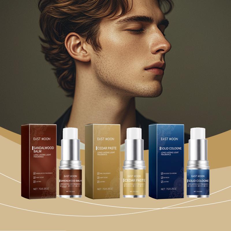 Men'S Grooming Deodorant - น้ำหอมแบบแข็งสำหรับผู้ชาย กลิ่นไม้จันทน์หอม ติดทนนาน พกพาสะดวก ชุดดูแลร่างกาย ชุดของขวัญดูแลส่วนบุคคล