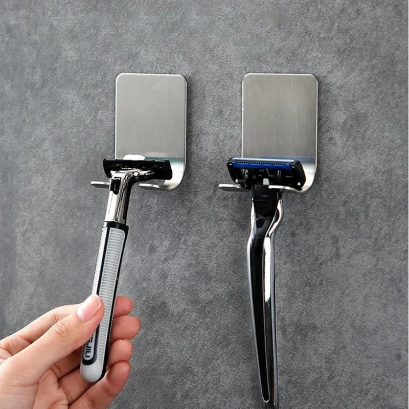 Men'S Grooming Razor - 2 ชิ้นผู้ถือมีดโกนสแตนเลสผู้ชายโกนหนวดเครื่องโกนหนวดมีดโกนชั้นวางโกนมีดโกนชั้นเก็บห้องน้ําตะขอออแกไนเซอร์