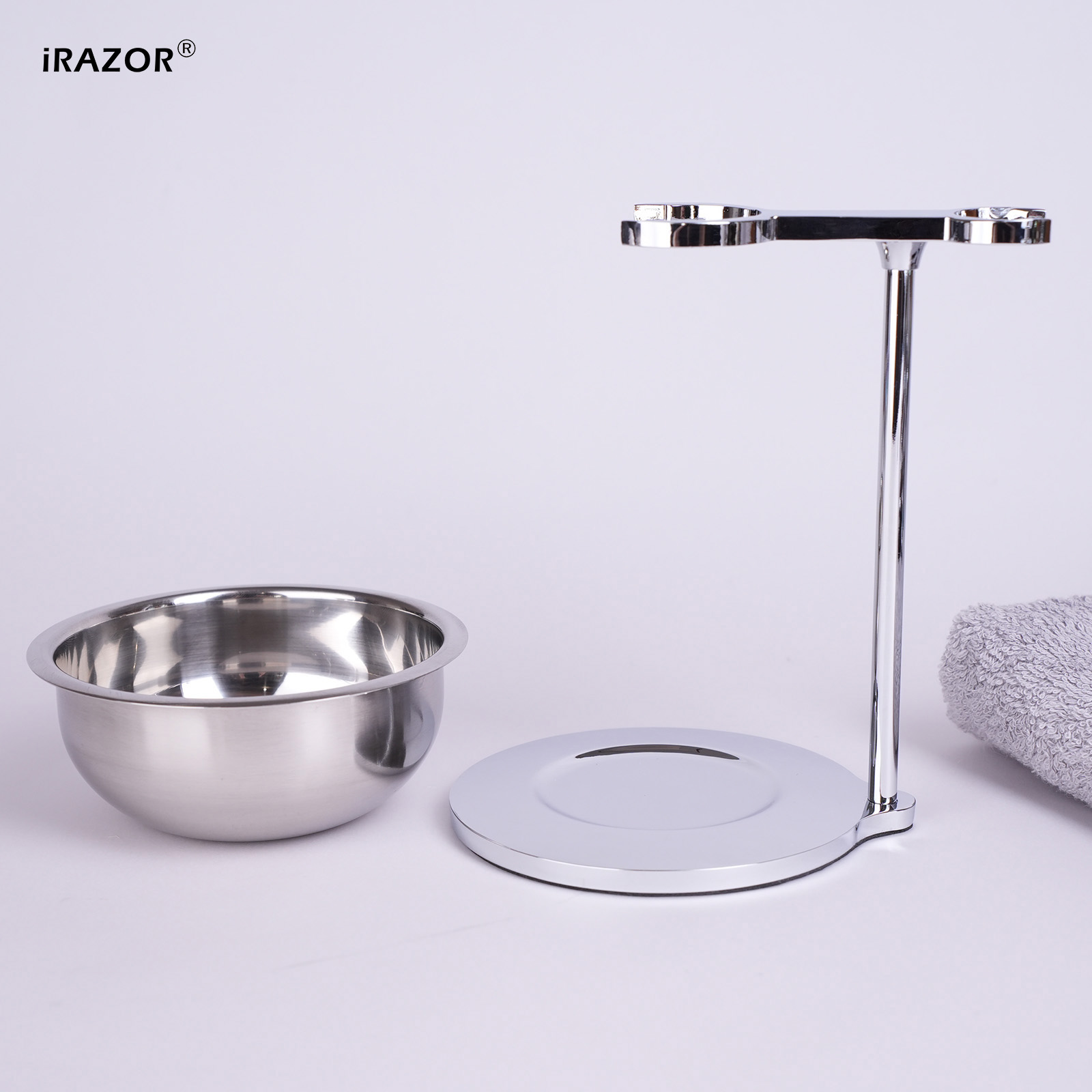 Men'S Grooming Razor - ที่วางมีดโกนและแปรงโกนหนวดสำหรับผู้ชาย iRAZOR พร้อมถ้วยใส่สบู่โกนหนวด อุปกรณ์เสริมสำหรับการดูแลเคราสำหรับผู้ชาย