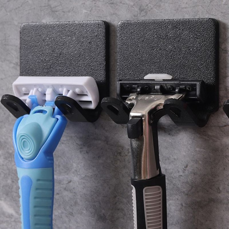 Men'S Grooming Razor - ที่แขวนมีดโกนแบบไม่ต้องเจาะผนัง 2 ชิ้น ที่เก็บมีดโกน ตะขอแขวนผนัง ชั้นวางมีดโกนสำหรับผู้ชาย