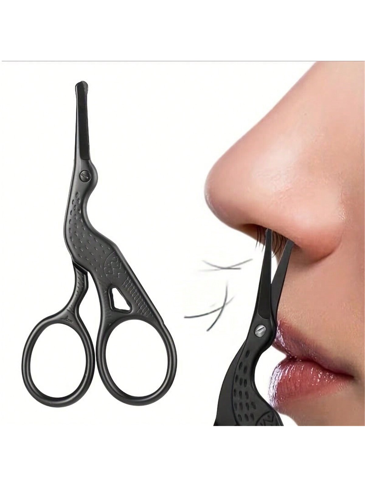 Nose Hair Trimmer - กรรไกรตัดขนจมูก, ที่ตัดขนปลายมนสแตนเลส, กรรไกรตัดคิ้วที่แม่นยำ, อุปกรณ์ตัดแต่งขนบนใบหน้าที่ปลอดภัย, ขนาดกะทัดรัดสำหรับ