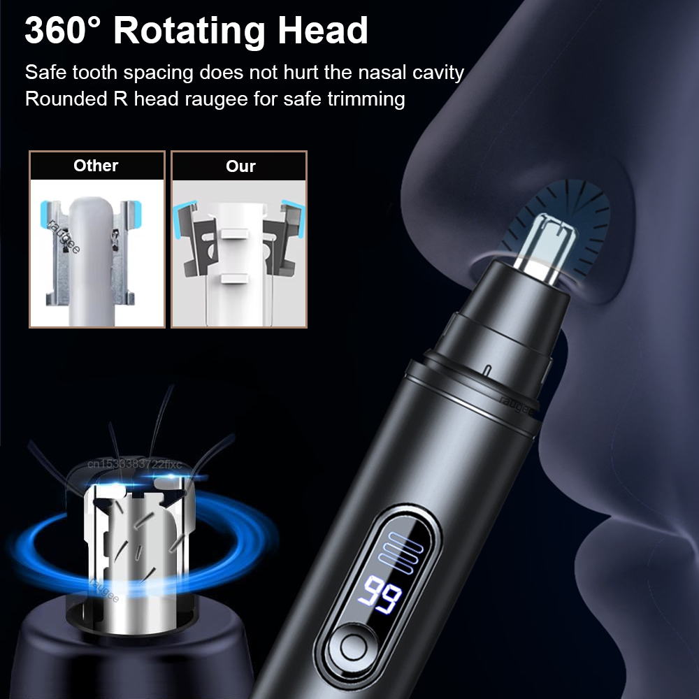 เครื่องตัดขนจมูกไฟฟ้าแบบพกพาขน - Nose Hair Trimmer บทวิจารณ์และราคา