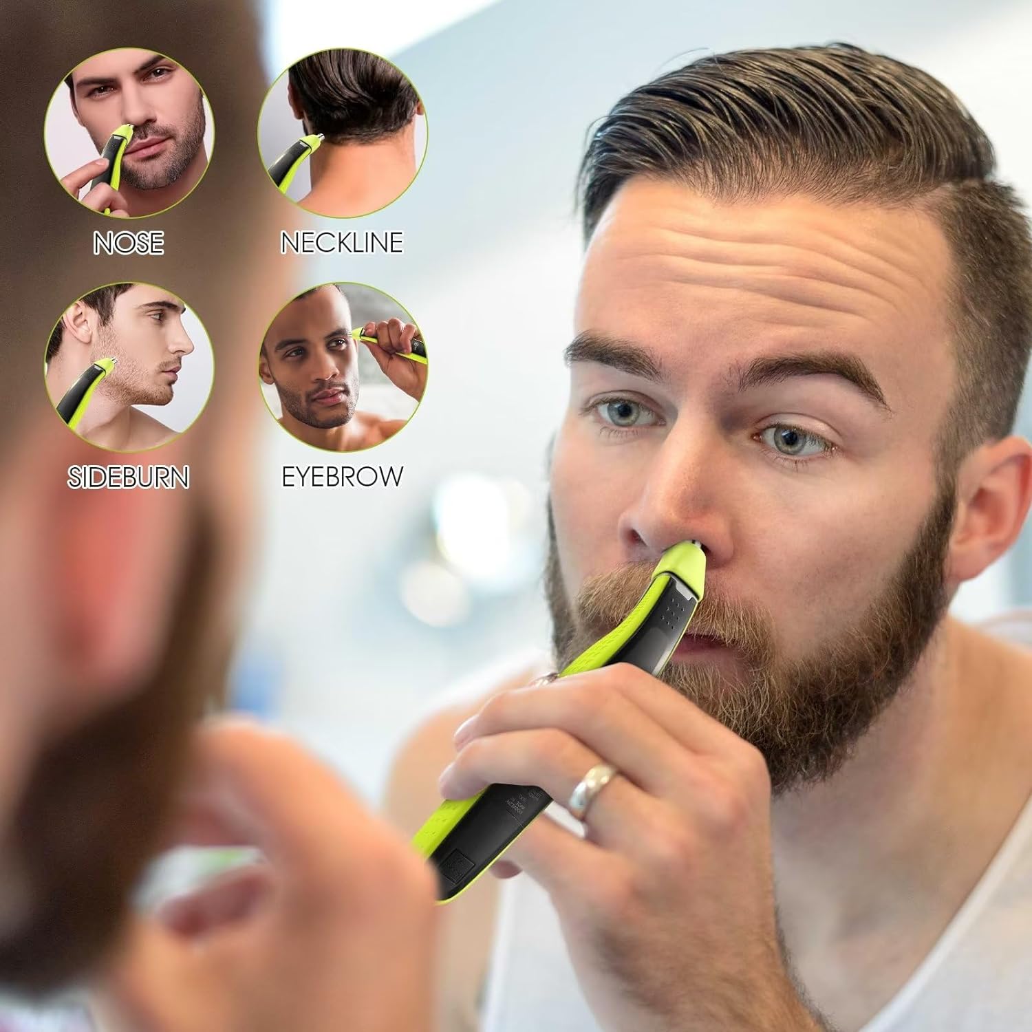 YUKU ผมจมูก Trimmer เปลี่ยนใบม - Nose Hair Trimmer บทวิจารณ์และราคา