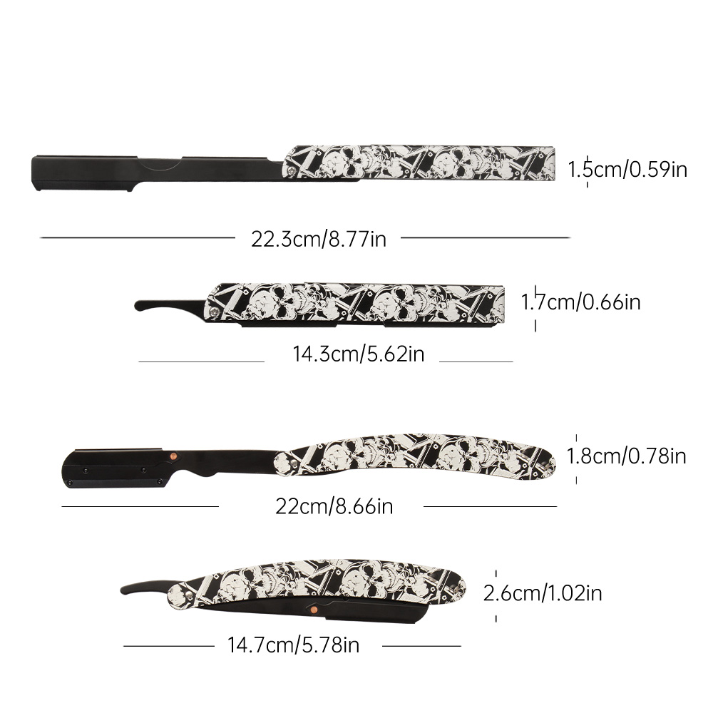 มีดโกนแบบโบราณลายศิลปะหัวกะโหล - Men'S Grooming Eyebrow Trimming บทวิจารณ์และราคา
