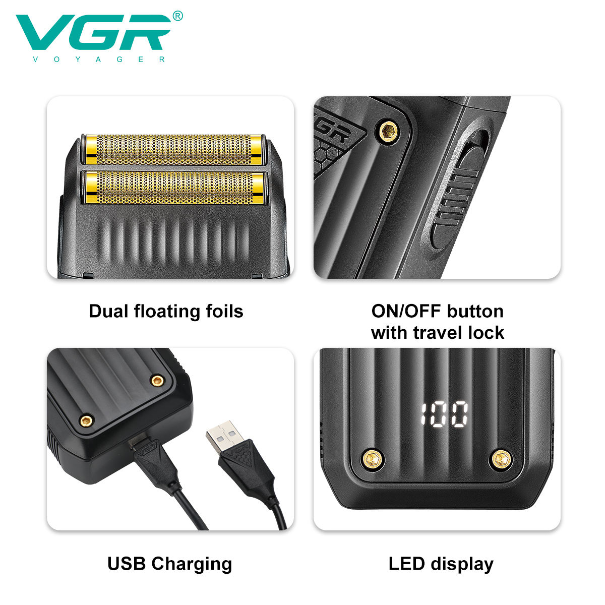 VGR 363 มีดโกนเครื่องโกนหนวดไฟ - Men'S Grooming Razor บทวิจารณ์และราคา